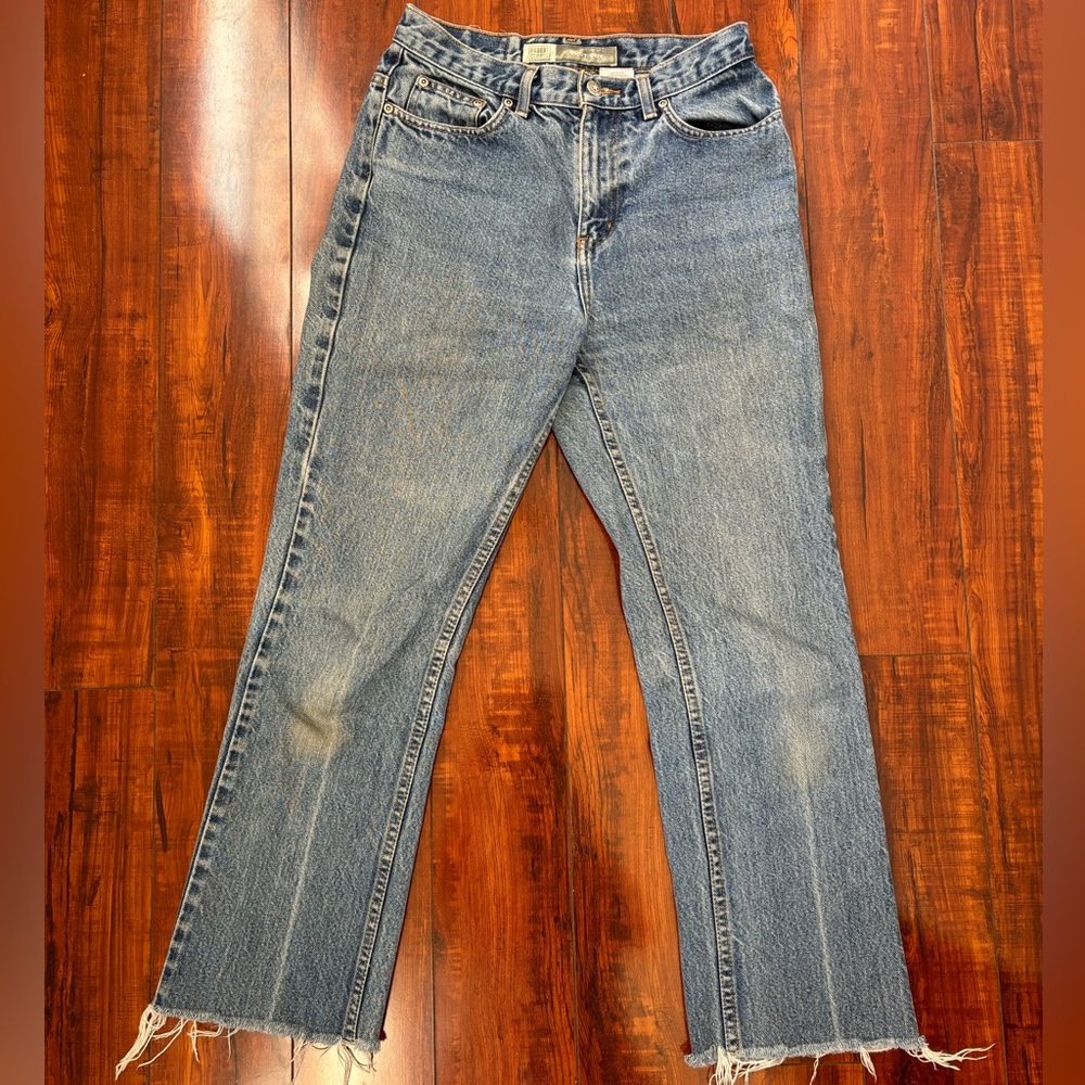 Faded Glory High Waisted Raw Hem Jeans